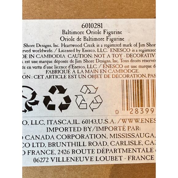NIB Jim Shore Bold & Beautiful Baltimore Oriole Bird Figurine 601028 - Picture 11 of 12